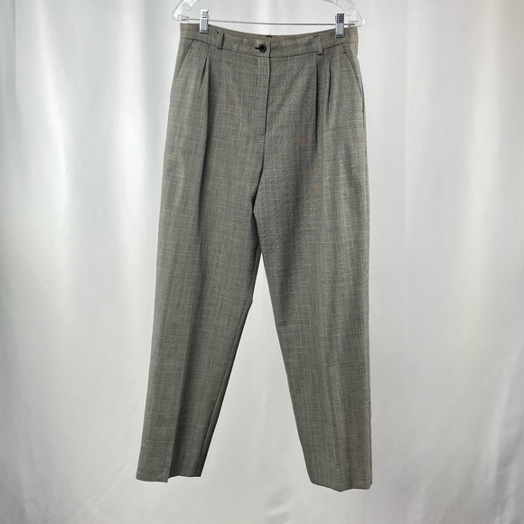 Pendleton‎ Virgin Wool Houndstooth Pants in Black White Size 12 - Picture 1 of 6